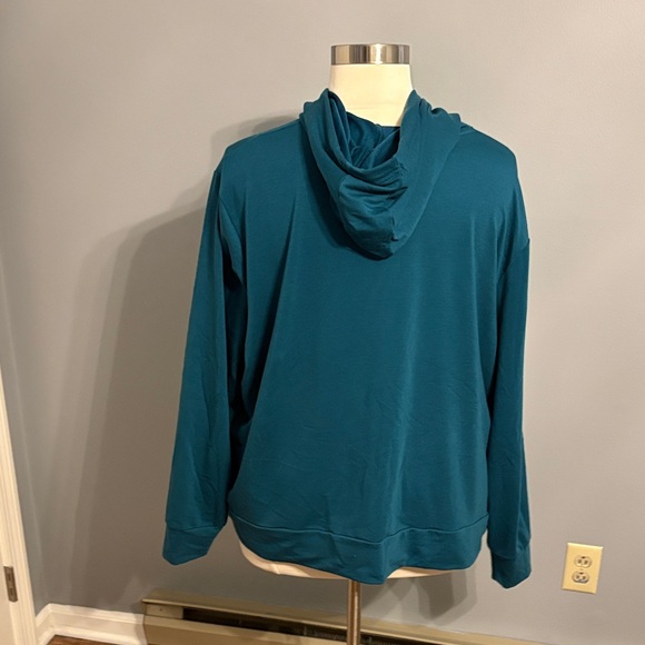 Under Armour Teal Hoodie with White Drawstrings - Picture 6 of 6